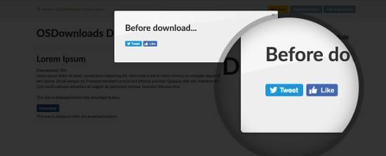 download in ruil voor facebook share like